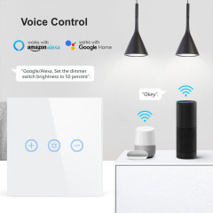 Tuya Smart WiFi Dimmer Switch | EU Touch Panel, App & Voice Control for LED Lights