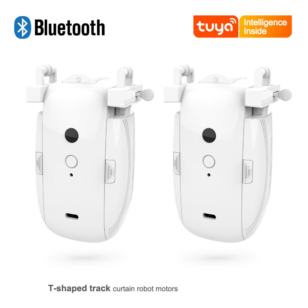 Tuya Smart BLE Curtain Motor with Voice Control for Roman Pole Curtains
