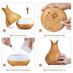 400ml Tuya Smart WiFi Aroma Diffuser | Ultrasonic Humidifier with 7-Color LED