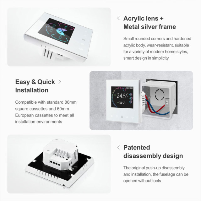 Tuya Smart WiFi Underfloor Heating Thermostat - App & Voice Control - Water/Electric/Boiler Heating Control