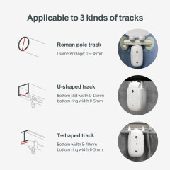 Tuya Smart BLE Roman Pole Curtain Robot Motor with App & Remote Control