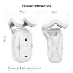 Tuya Smart BLE Roman Pole Curtain Robot Motor with App & Remote Control