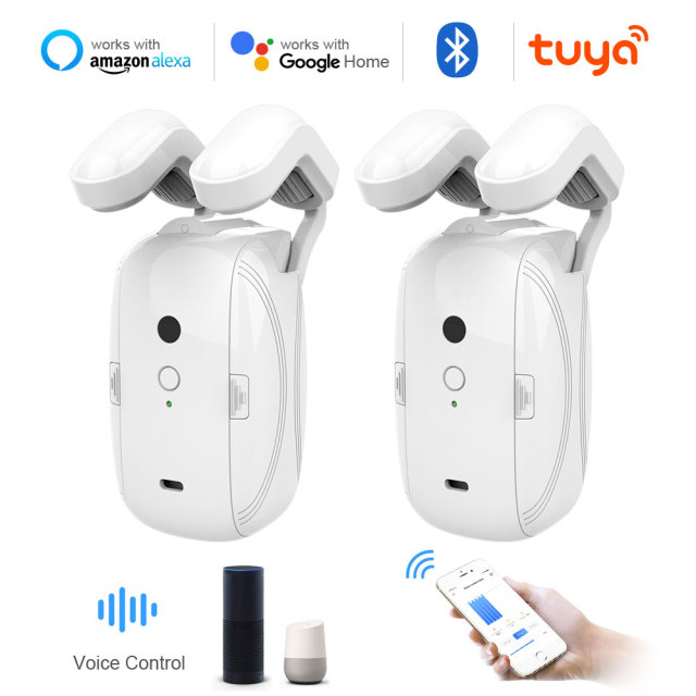Tuya Smart BLE Curtain Motor with Voice Control for Roman Pole Curtains