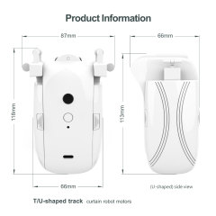 Tuya Smart BLE Curtain Motor with Voice Control for Roman Pole Curtains