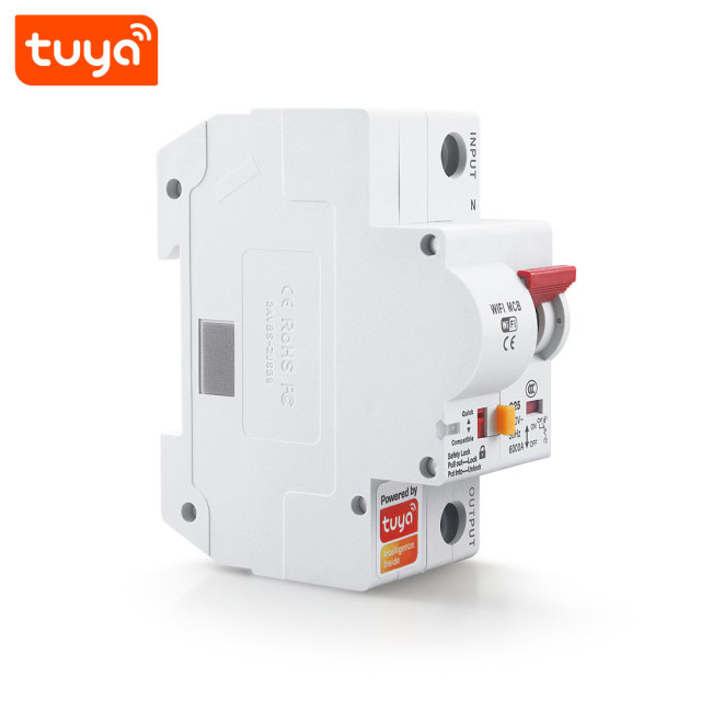 1P Tuya Smart MCB Switch | WiFi Circuit Breaker with Remote Control & Timing