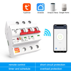 3P Tuya Smart MCB Switch | WiFi Circuit Breaker with Remote Control & Timing
