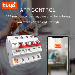 4P Tuya Smart MCB Switch – 4-Pole WiFi Circuit Breaker with App Control & Safety Protection