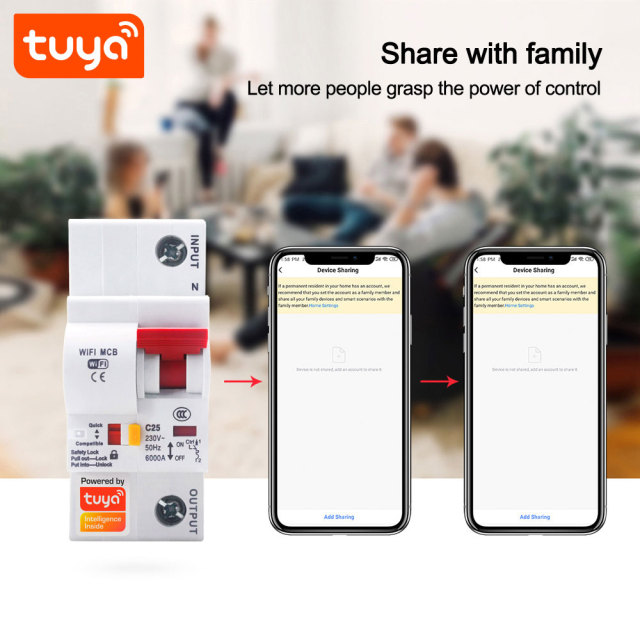 1P Tuya Smart MCB Switch | WiFi Circuit Breaker with Remote Control & Timing