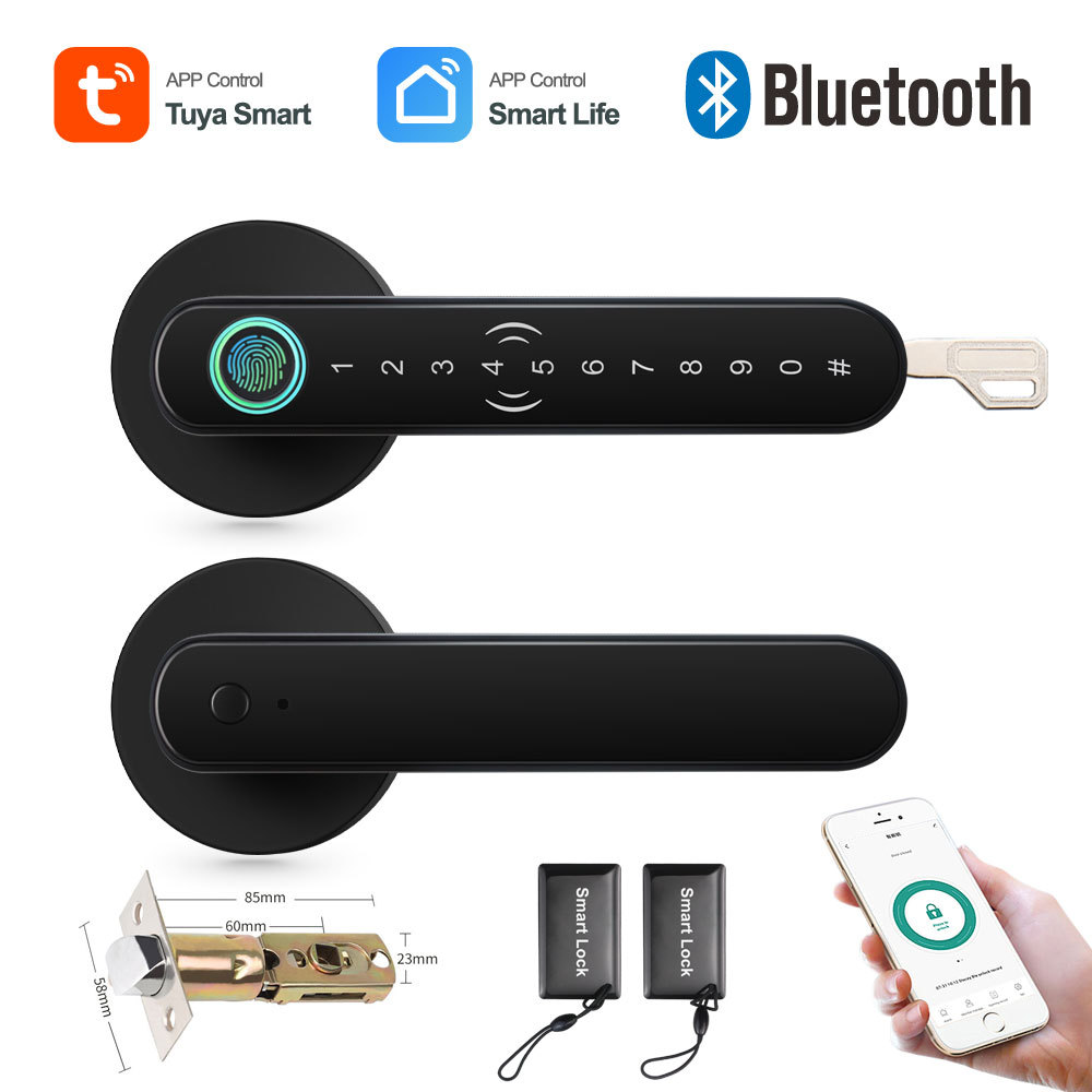 Tuya Smart BLE Fingerprint Door Lock with IC Card & Password Unlock