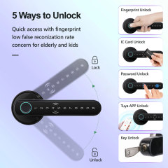 Tuya Smart BLE Fingerprint Door Lock with IC Card & Password Unlock