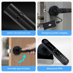 Tuya Smart BLE Fingerprint Door Lock with IC Card & Password Unlock