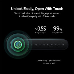Tuya Smart BLE Fingerprint Door Lock with Password & App Control