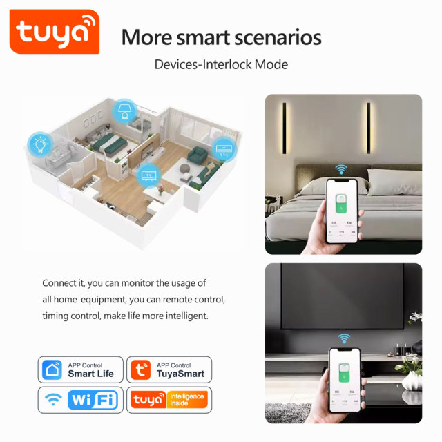 Tuya Smart WiFi DIN Rail Circuit Breaker with Power Metering (1-63A)