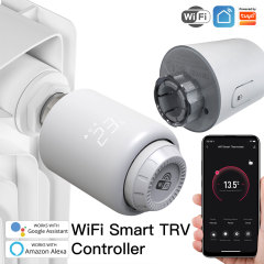 Tuya Smart WiFi LED Screen Thermostatic Radiator Valve | Voice & App Control