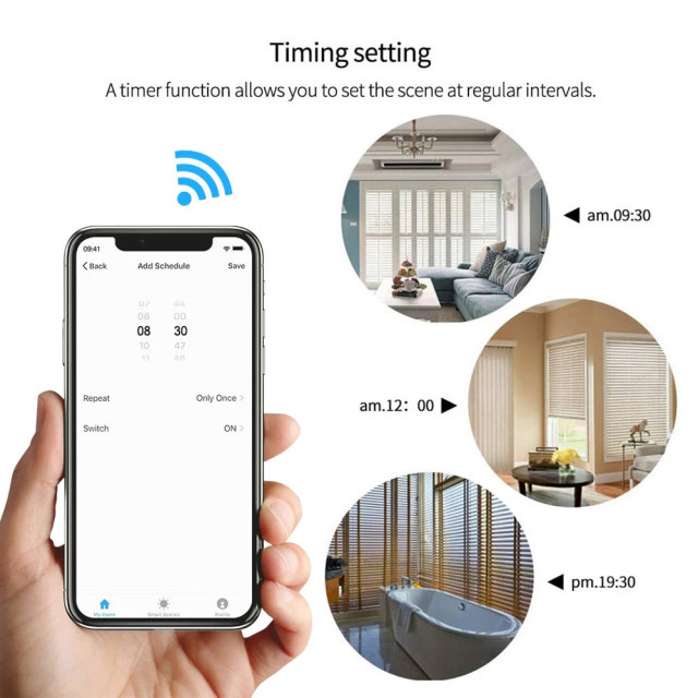 Tuya Smart WiFi Chain Curtain Controller | App & Remote Control for Blinds