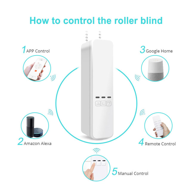 Tuya Smart WiFi Chain Curtain Controller | App & Remote Control for Blinds