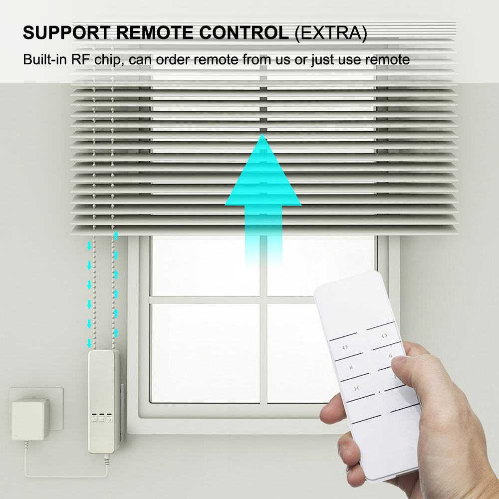 Tuya Smart WiFi Chain Curtain Controller | App & Remote Control for Blinds