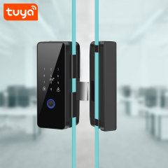 Tuya Smart Fingerprint Glass Door Lock with IC Card & Password Unlock