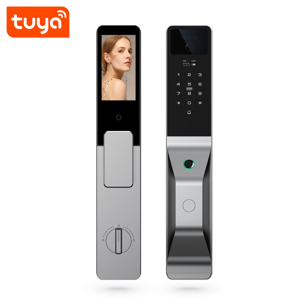 Tuya WiFi Dual Batteries 3D Face Door Lock with Dual Cameras, Visual Intercom & APP Remote Control