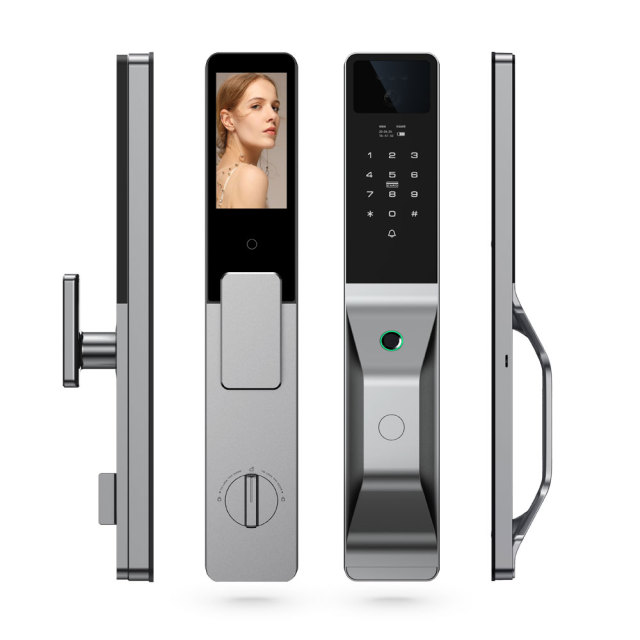 Tuya WiFi Dual Batteries 3D Face Door Lock with Dual Cameras, Visual Intercom & APP Remote Control