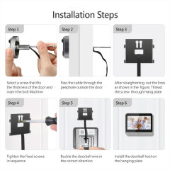 Tuya Smart 3.0MP Peephole Video Doorbell with 4.3" Screen, Two-Way Audio & Night Vis