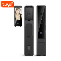 Tuya Smart WiFi Fingerprint Door Lock with 3D Face Recognition, Palm Print & Visual Intercom