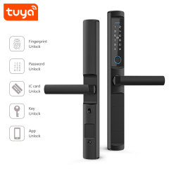 Tuya Smart WiFi Single Side Waterproof Fingerprint Door Lock with 5-in-1 Unlock & IP66 Rating