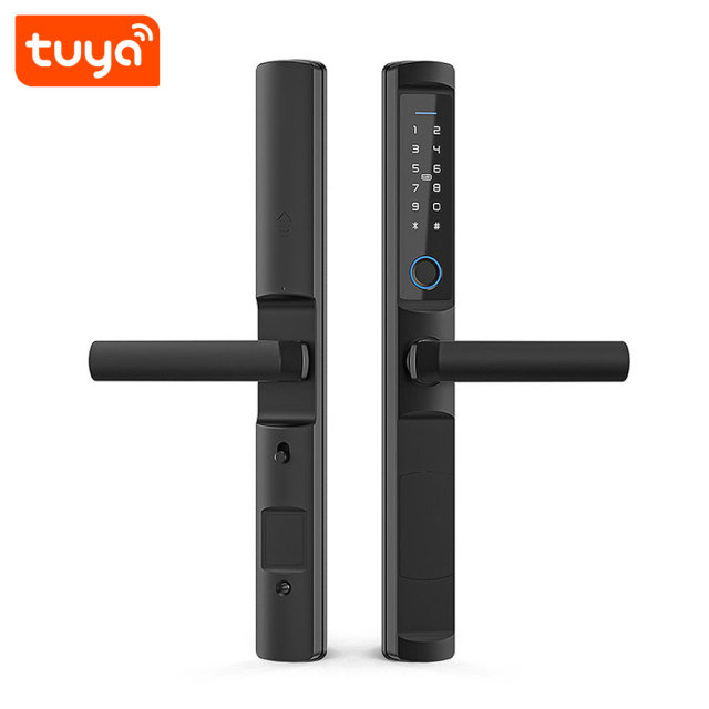Tuya Smart WiFi Single Side Waterproof Fingerprint Door Lock with 5-in-1 Unlock & IP66 Rating
