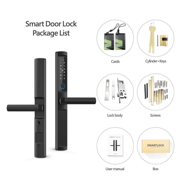 Tuya Smart WiFi Single Side Waterproof Fingerprint Door Lock with 5-in-1 Unlock & IP66 Rating