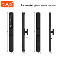 Tuya Smart WiFi Single Side Waterproof Fingerprint Door Lock with IP66 Rating & 5-in-1 Unlock Methods