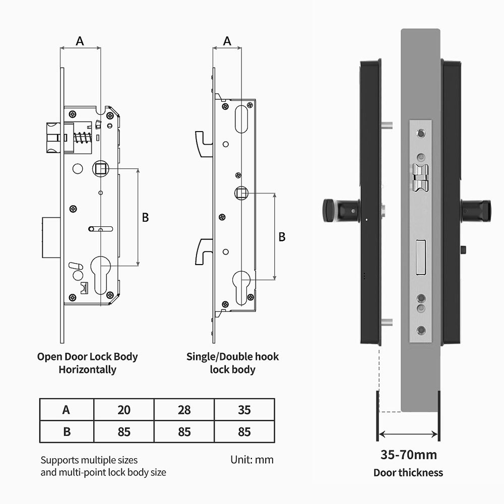 Tuya Smart WiFi Single Side Waterproof Fingerprint Door Lock with IP66 Rating & 5-in-1 Unlock Methods