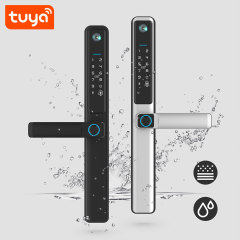 Tuya WiFi Single Side Waterproof Fingerprint Door Lock with HD Camera & Video Doorbell Function