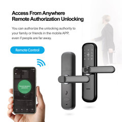 Tuya Smart WiFi Remote Control Fingerprint Door Lock with 5-in-1 Unlock & Anti-Peeping Password