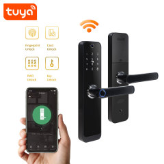 Tuya Smart WiFi Fingerprint Door Lock with Cat Eye Camera & Video Doorbell Function