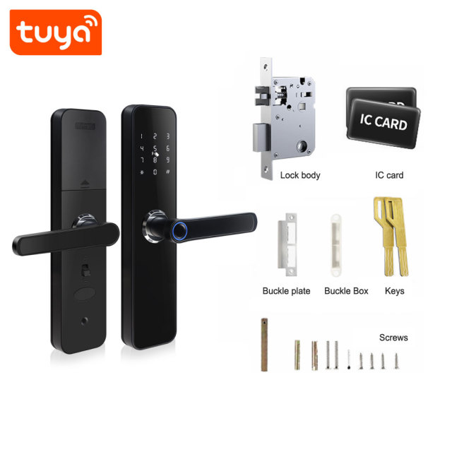 Tuya Smart WiFi Automatic Fingerprint Door Lock with 5-in-1 Unlock & Anti-Peeping Password