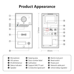 Tuya Smart WiFi IP65 Video Doorbell Camera with Multiple Unlocking & Full-Color Night Vision
