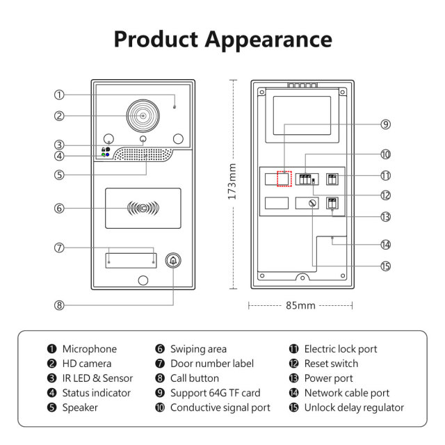 Tuya Smart WiFi IP65 Video Doorbell Camera with Multiple Unlocking & Full-Color Night Vision