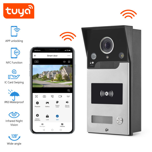 Tuya Smart WiFi IP65 Video Doorbell Camera with Multiple Unlocking & Full-Color Night Vision