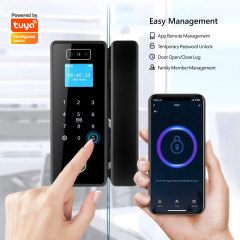 Tuya Smart WiFi 3D Face Recognition Glass Door Lock with Touch Screen & Fingerprint Unlock