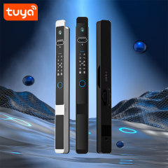 Tuya WiFi 3D Facial Visual Intercom Automatic Waterproof Door Lock with HD Peephole & 3200mAh Battery