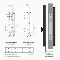 Tuya WiFi Single Side Automatic Waterproof Fingerprint Door Lock with 6-in-1 Unlock & 3200mAh Battery