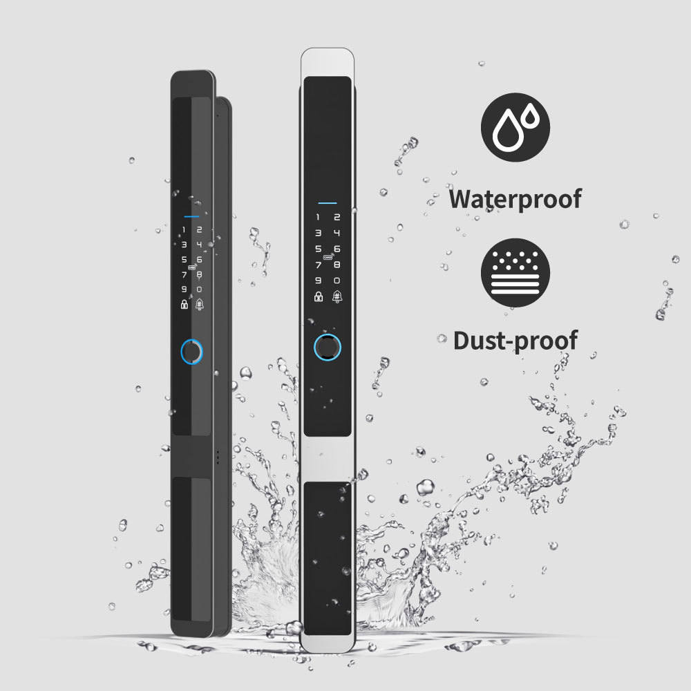Tuya WiFi Single Side Automatic Waterproof Fingerprint Door Lock with 6-in-1 Unlock & 3200mAh Battery