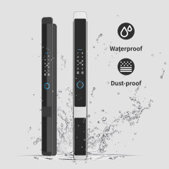 Tuya WiFi Single Side Automatic Waterproof Fingerprint Door Lock with 6-in-1 Unlock & 3200mAh Battery