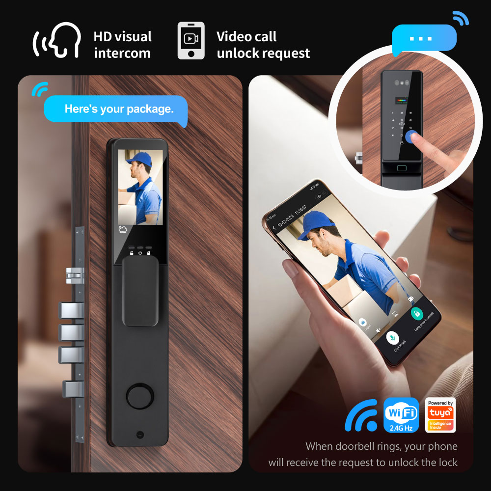Smart door lock visual intercom detail