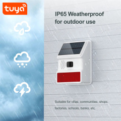 Tuya Smart WiFi Solar Waterproof Multi-functional Siren with PIR Sensor, Anti-tamper, IP65 for Home Security