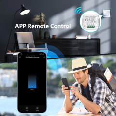 Tuya Smart 1 Channel Wi-Fi Switch Module 16A, Compact Size, Voice Control & Remote Control for Home Automation