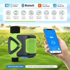 Tuya WiFi Smart Sprinkler Timer with BLE Pairing, IP65 Waterproof, Automatic Irrigation Schedule for Garden Lawn