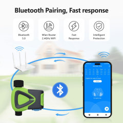 Tuya WiFi Smart Sprinkler Timer with BLE Pairing, IP65 Waterproof, Automatic Irrigation Schedule for Garden Lawn
