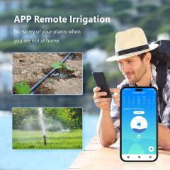 Tuya WiFi Smart Sprinkler Timer with BLE Pairing, IP65 Waterproof, Automatic Irrigation Schedule for Garden Lawn