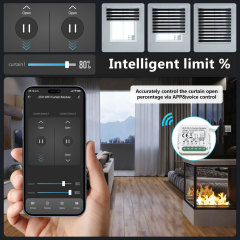 Tuya Smart 2CH Wi-Fi Curtain Module (No RF), 2×3A, APP & Voice Control